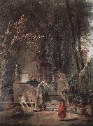 ROBERT, Hubert Italian Park A oil painting